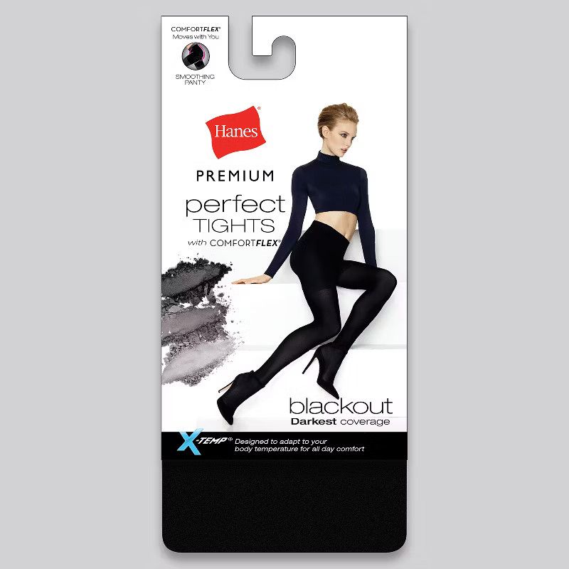 Hanes Premium Women's Perfect Blackout Tights Black | Target