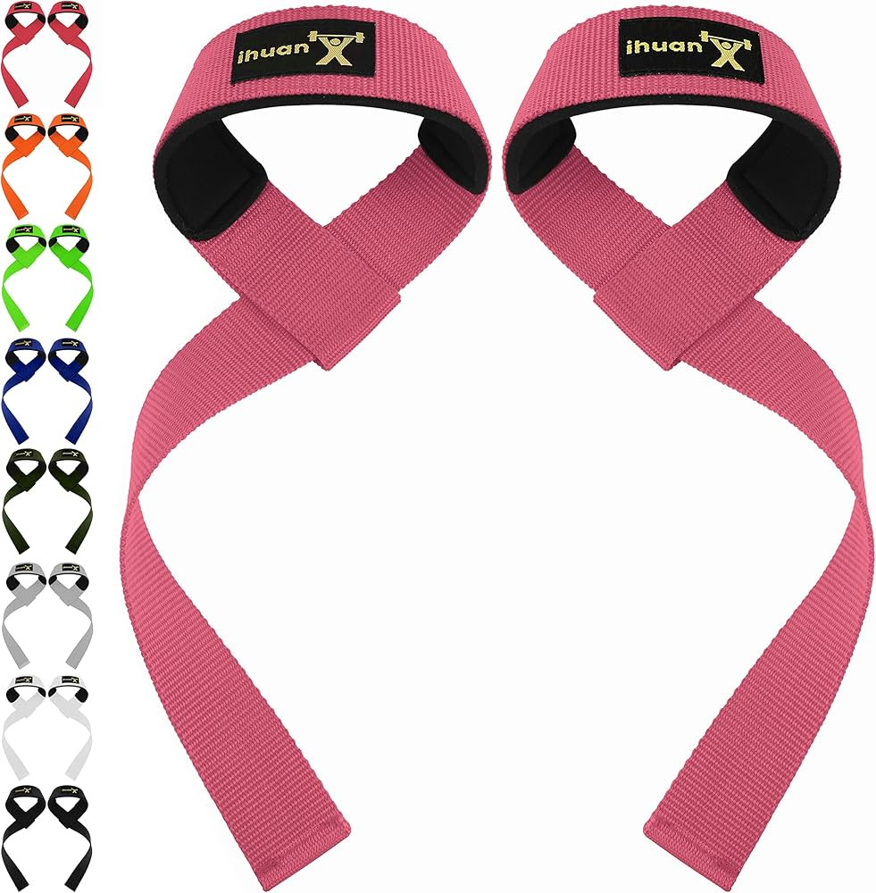 ihuan Wrist Straps for Weight Lifting - Lifting Straps for Weightlifting | Gym Wrist Wraps with E... | Amazon (US)