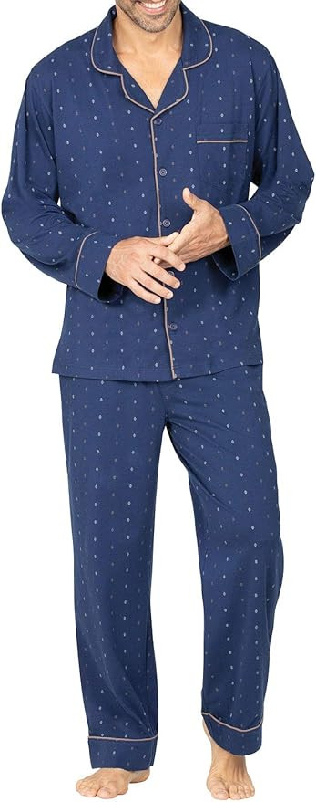 PajamaGram Pajamas For Men - Mens PJs Sets, Classic, 100% Cotton | Amazon (US)