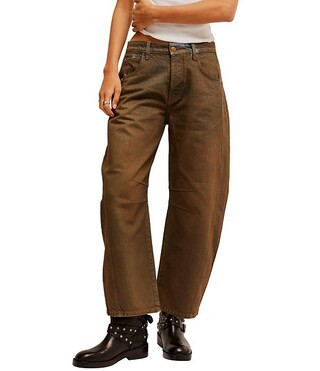 We The Free Good Luck Coated Mid Rise Barrel Jeans | Dillard's