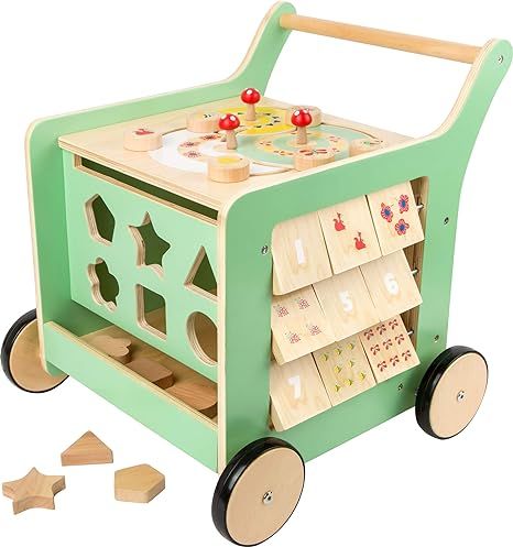 small foot wooden toys Premium Pastel Wooden Baby Walker and playcenter Move it! Designed for Tod... | Amazon (US)