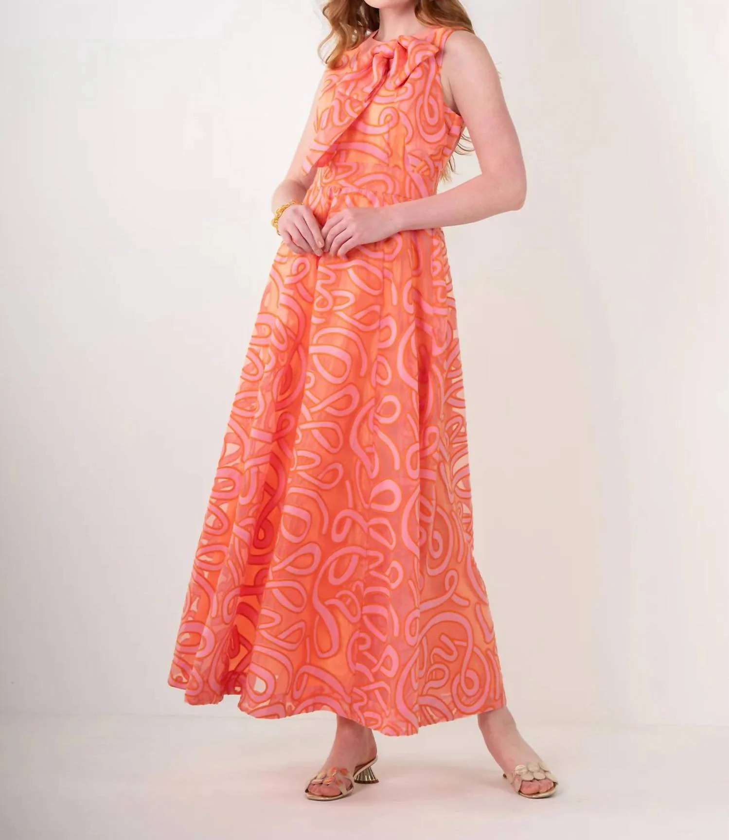 Bella Maxi Dress In Coral | Shop Simon