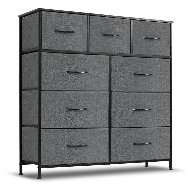Simenmax 9 Drawers Dresser for Bedroom, Tall Fabric Closet Chests Organizer Tower Furniture with ... | Walmart (US)