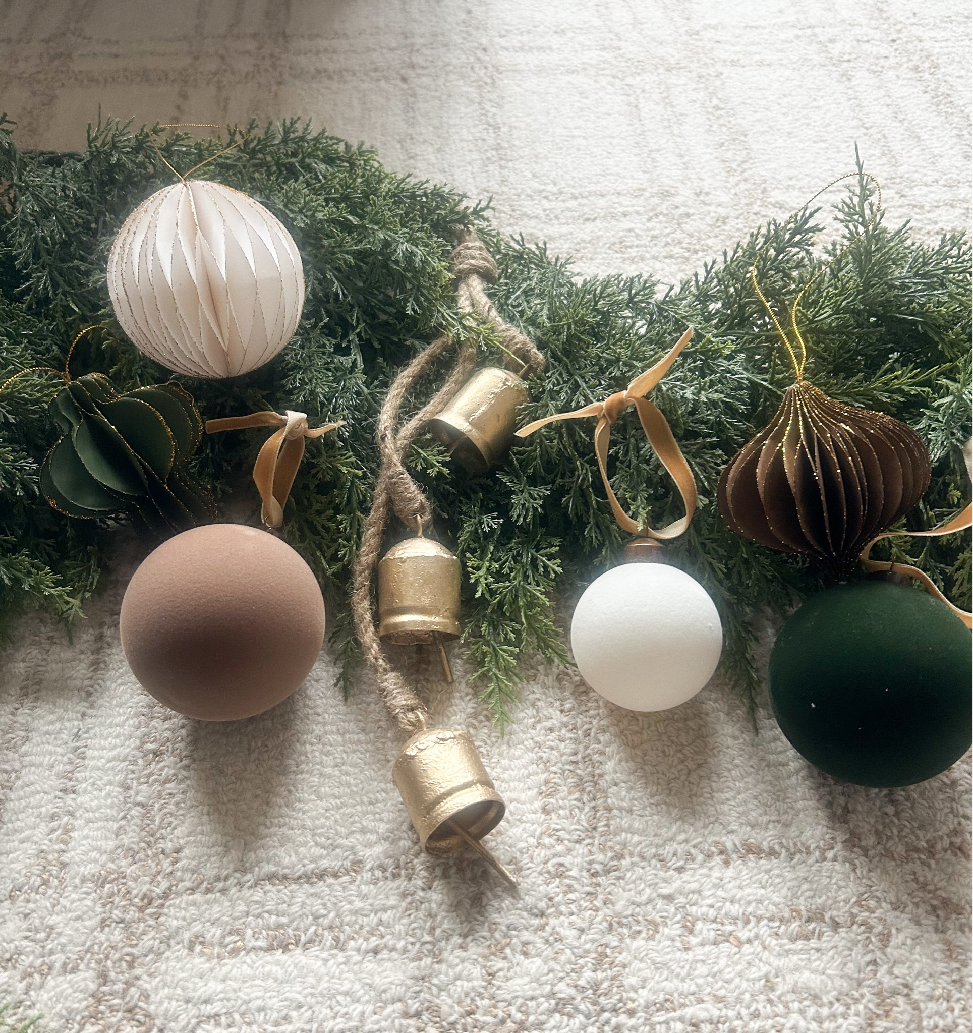 Neutral Christmas tree ornaments | velvet ornaments | paper ornaments | dark green and brown Christmas decor

#LTKHome #LTKSeasonal #LTKHoliday