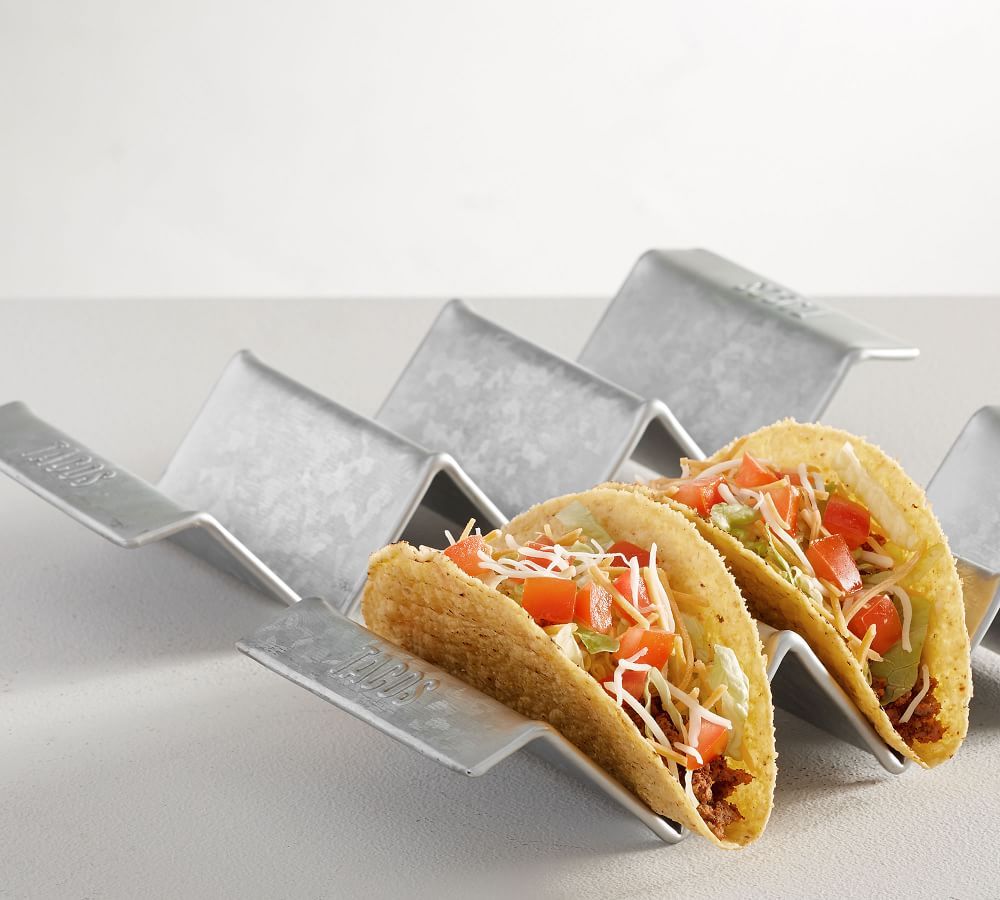 Galvanized Metal Taco Holder | Pottery Barn (US)