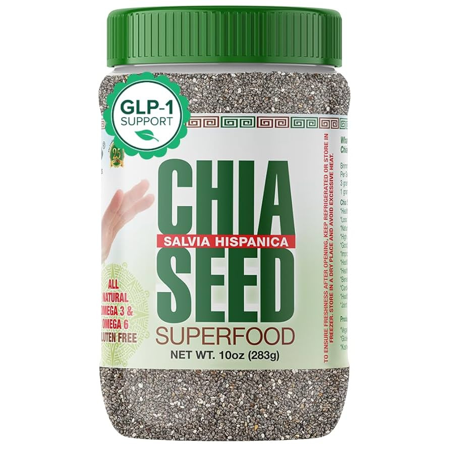 Sanar Naturals Chia Seeds - Omega-3, Protein, Fiber Supplement - GLP-1 Support - Keto and Paleo F... | Amazon (US)
