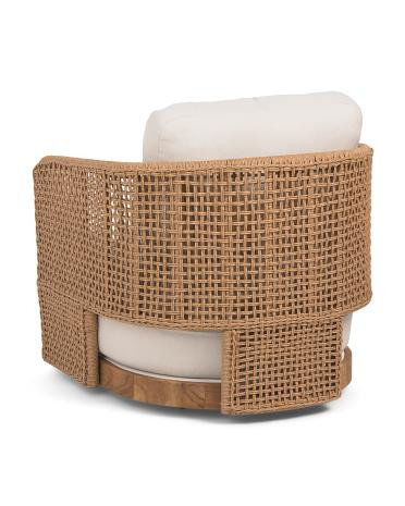 32x27 outdoor teak swivel accent chair | TJ Maxx