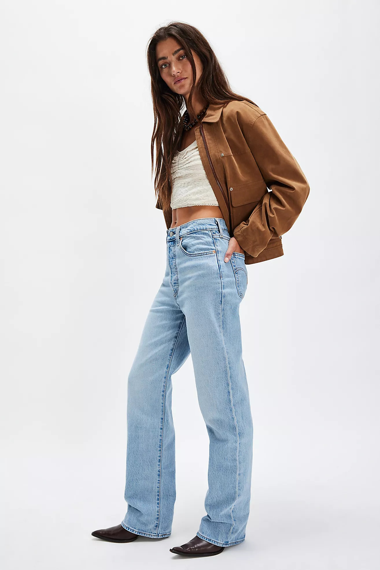 Levi's Ribcage Full-Length Jeans | Free People (Global - UK&FR Excluded)