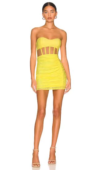 Farah Mini Dress in Yellow | Revolve Clothing (Global)