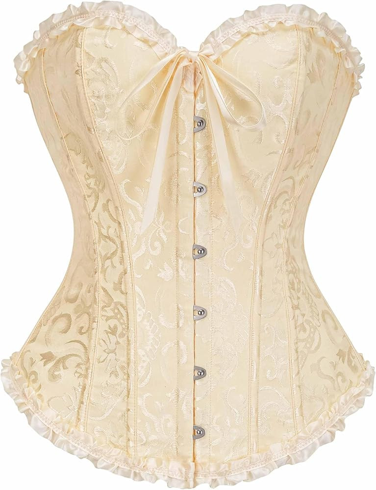 SZIVYSHI Corset Tops for Women, Bustier Shapewear Lingerie, Lace Waist Push Up Bodysuit | Amazon (US)