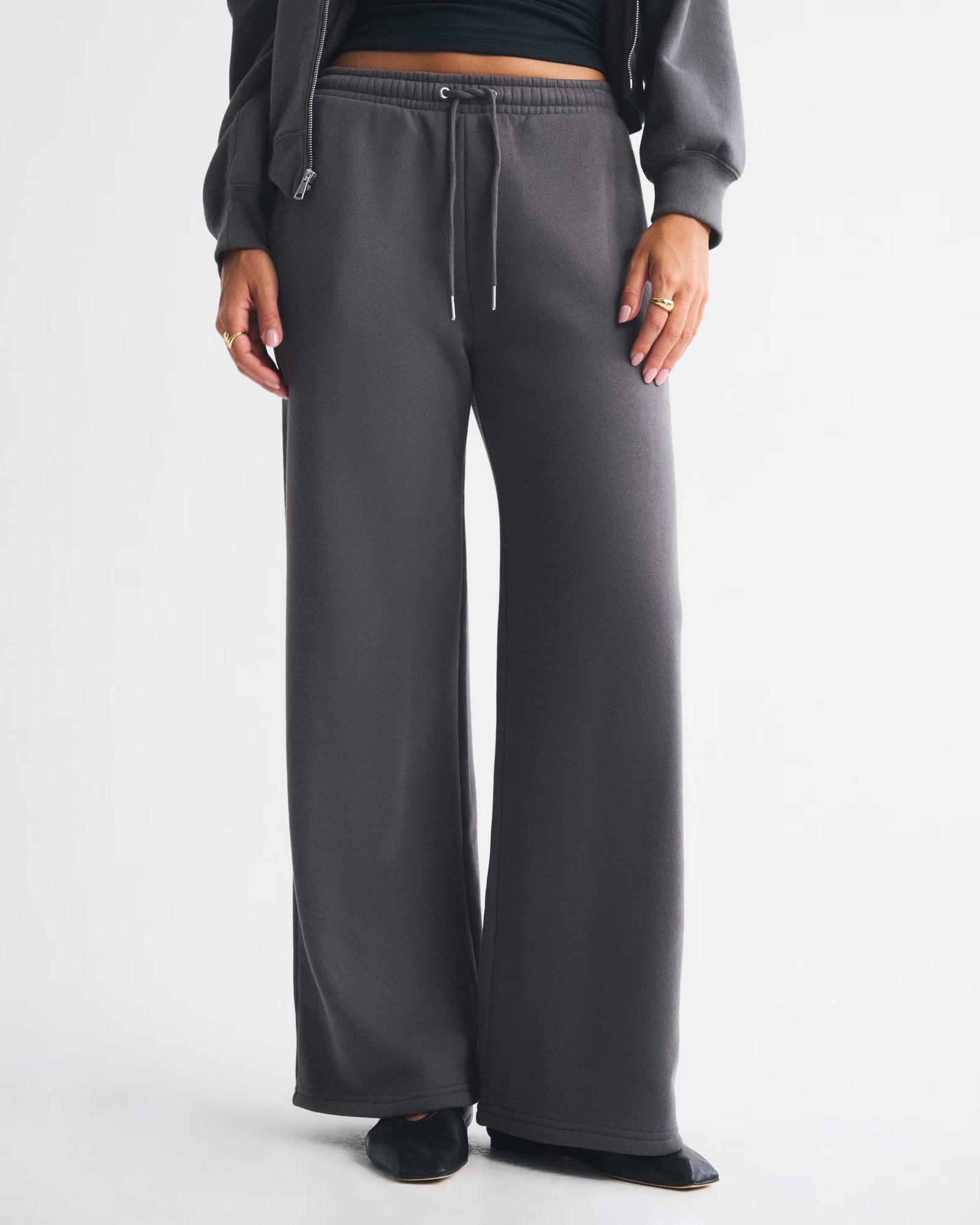 High Rise Sunday Wide Leg Sweatpant | Abercrombie & Fitch (US)