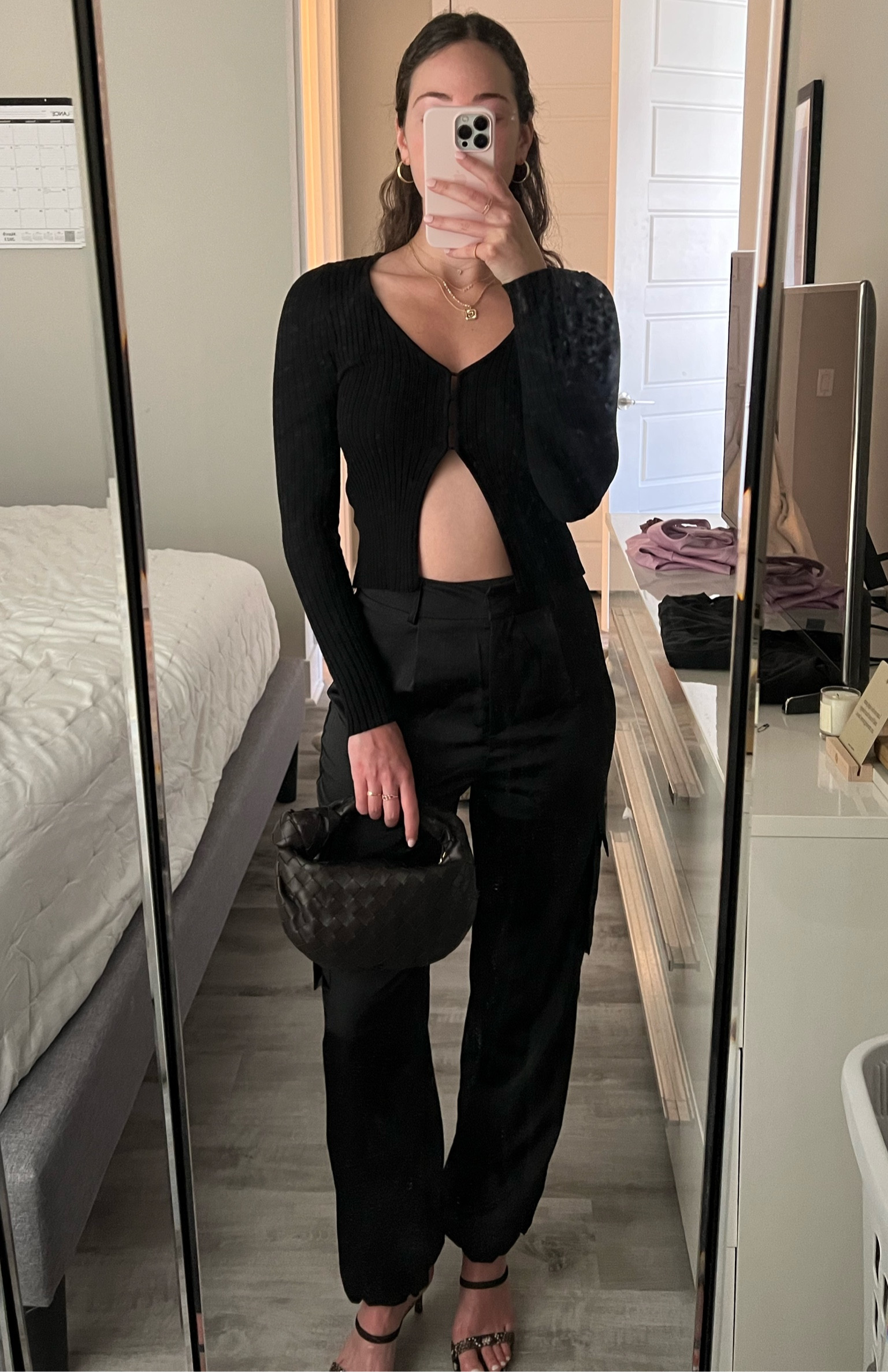 These pants are so comfy and so easy to dress up or down 🖤 this top is sold out in black but so cute in white too!
//
Ootd, spring outfit, superdown, knit top, cargo pants, silk pants, bottega bag, gold hoops, date night


#LTKSeasonal #LTKFind #LTKitbag