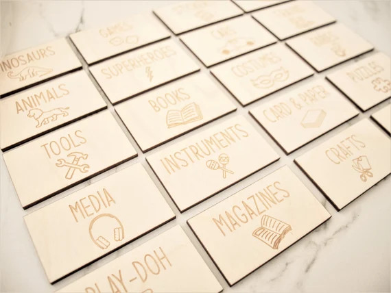 Toy Box Wooden Label  Personalised Text Wooden Tag playroom | Etsy | Etsy (US)