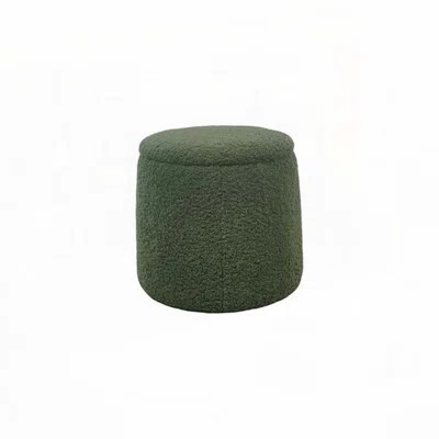 Round shape Upholstered Ottoman with storage | Wayfair North America