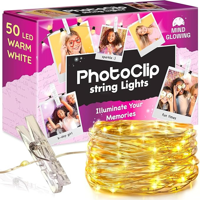 Mind-Glowing Photo Clips String Light - Dreamy Fairy Lights with Clips - Stocking Stuffers for Te... | Amazon (US)