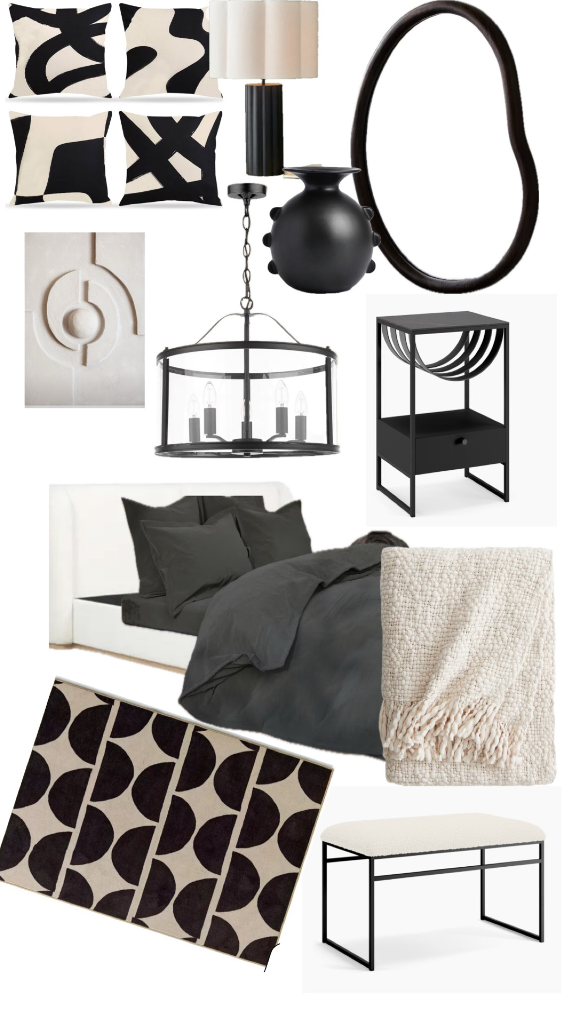 Monochrome Bedroom Inspo 🖤