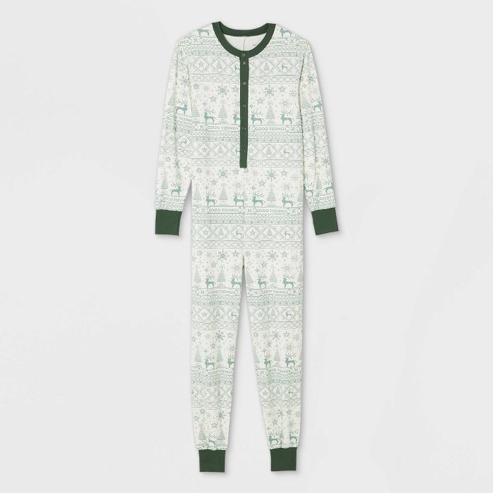 Men's Holiday 'Good Tidings' 1pc Pajama Green - Hearth & Hand™ with Magnolia | Target