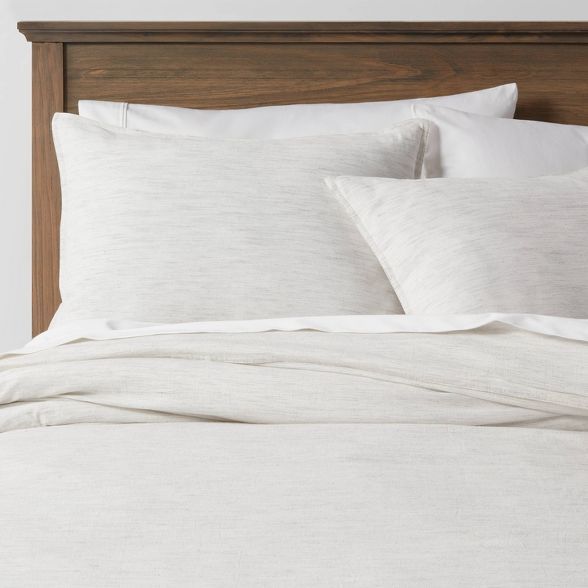 Space Dyed Cotton Linen Duvet & Sham Set - Threshold™ | Target