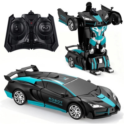 SUGIFT Remote Control Transforming Car Robot – 1:18 RC Deform Vehicle with 360° Rotation, LED Lights, Kids Toy | Target