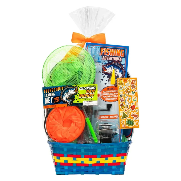 Prefilled Fishing Playset Easter Basket Gift Set, by Wondertreats | Walmart (US)