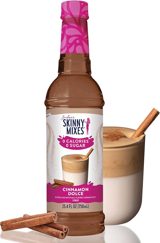 Jordan's Skinny Syrups Sugar Free Coffee Syrup, Cinnamon Dolce Flavor Drink Mix, Zero Calorie Fla... | Amazon (US)