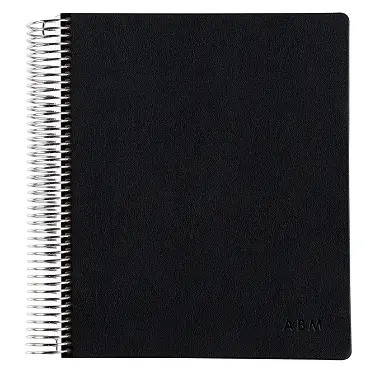 7x9 Black Vegan Leather Focused Teacher Lesson Planner | Erin Condren | Erin Condren