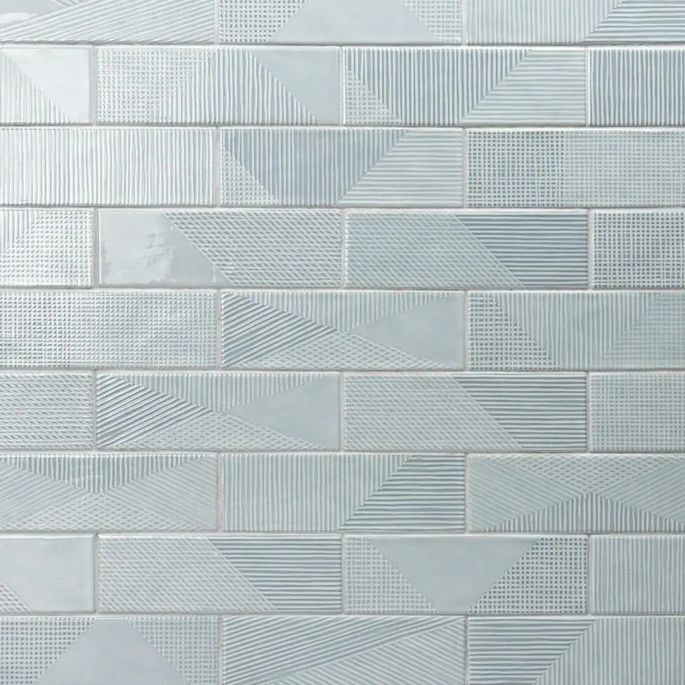 Artmore Tile Fracture Blue 2-in x 8-in Polished Ceramic Subway Wall Tile ( 5.38-sq ft Carton ) | EXT3RD101244 | Lowe's