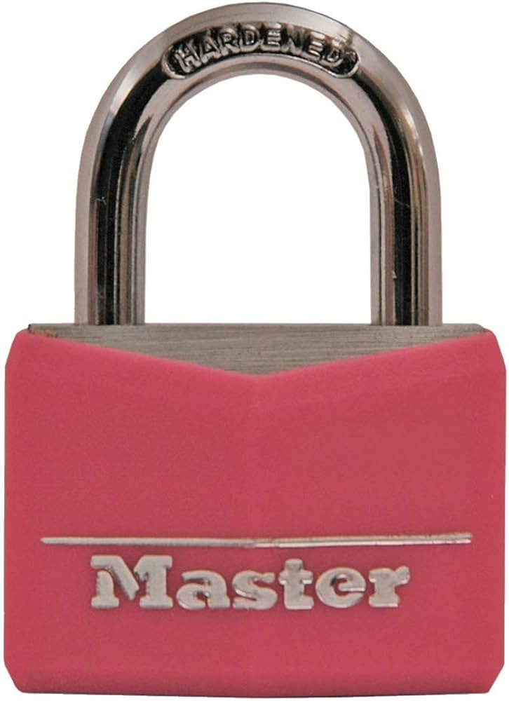 Master Lock Pink Covered Aluminum Keyed Padlock with Steel Shackle, Lock for Gym or School Locker... | Amazon (US)