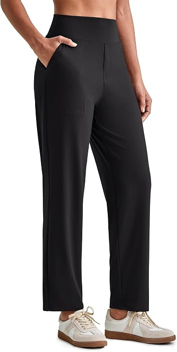 G4Free ShiftReady Women's Ankle Dress Yoga Pants Work Casual Travel Trouser | Amazon (US)