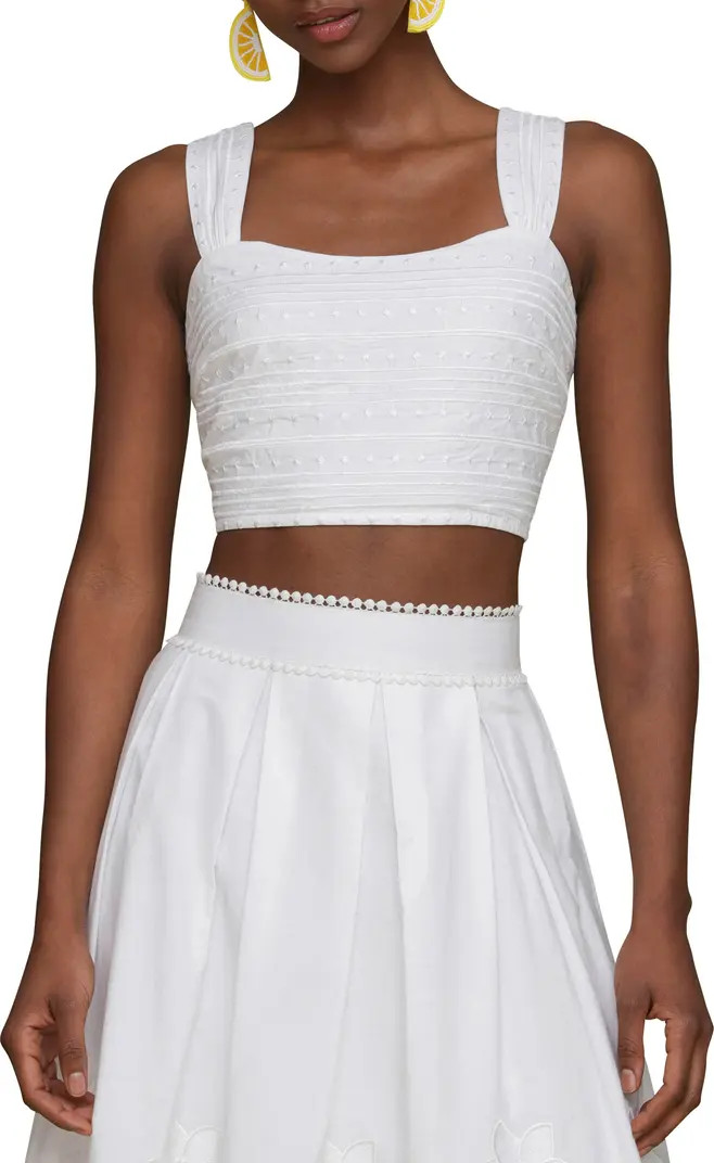 Embroidered Cotton Crop Tank | Nordstrom