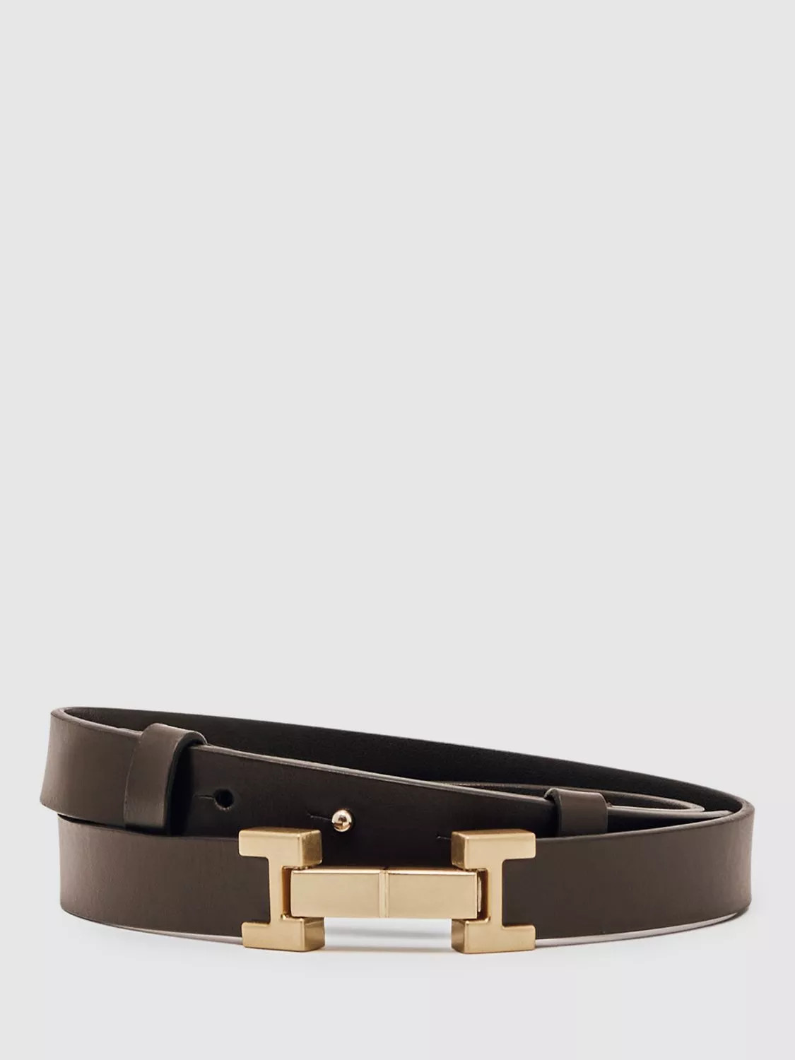 Reiss Metal Hardware Piece Leather Belt | John Lewis (UK)