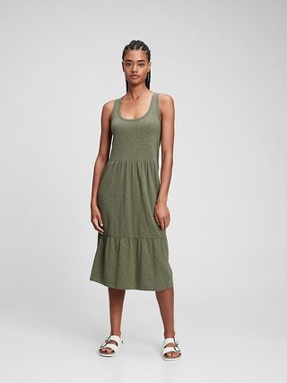 Sleeveless Tiered Midi Dress | Gap Factory