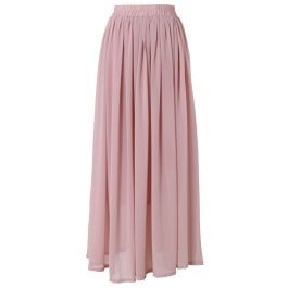 Pink Maxi Skirt | Chicwish