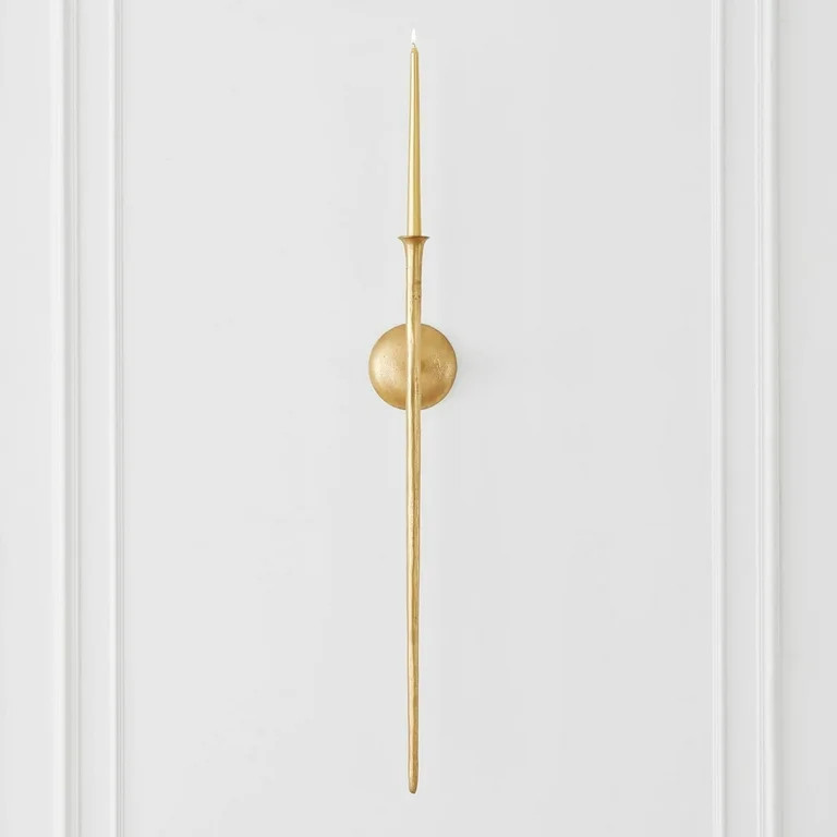 Z Gallerie Aspar Wall Sconce Long Candle Holders in Gold Finish, Retro Chic Wall Decor for Living... | Walmart (US)