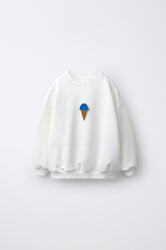 CROCHET ICE CREAM SWEATSHIRT | Zara US