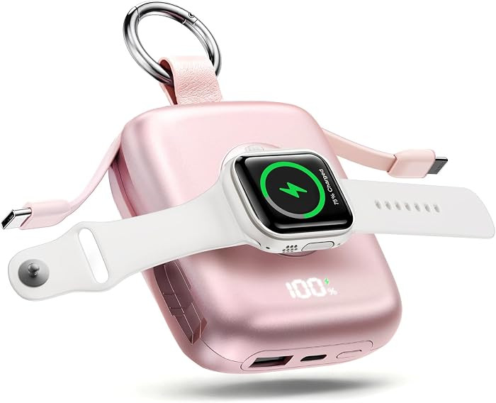 Portable Charger 3 in 1, Smaller 10000mAh Built-in Cables 22.5W Power Bank | Amazon (US)