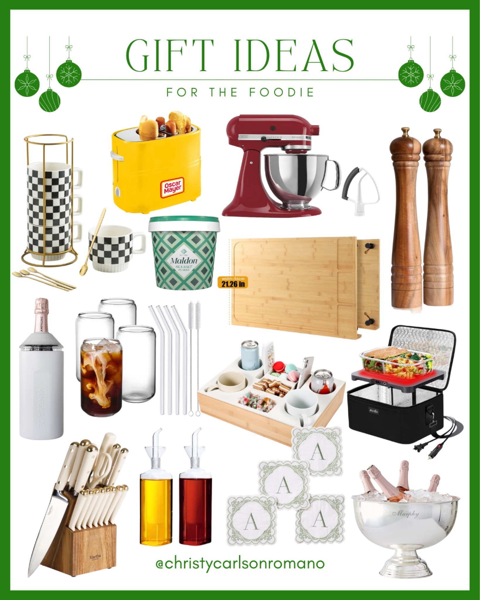 Thinking of the perfect gift for the Foodie in your life? Check out this collection of kitchen appliances, baking tools, glassware, knife block set, wine cooler, and more! So go ahead and treat your favorite foodie to a gift they'll truly savor.
#holidaygifts #homefinds #hostesslife #housewarming #giftguide #celebritygiftguide

#LTKFindsUnder100 #LTKGiftGuide #LTKHome