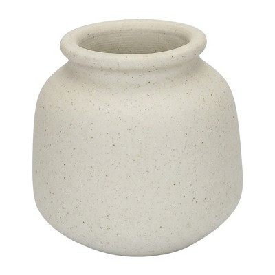 REGALWOVEN Small Ceramic Bud Vase - Modern Matte Mini Flower Vase, Minimalist Ribbed Decorative Vase 2.6"L x 2.6"W x 2.6"H Beige | Target