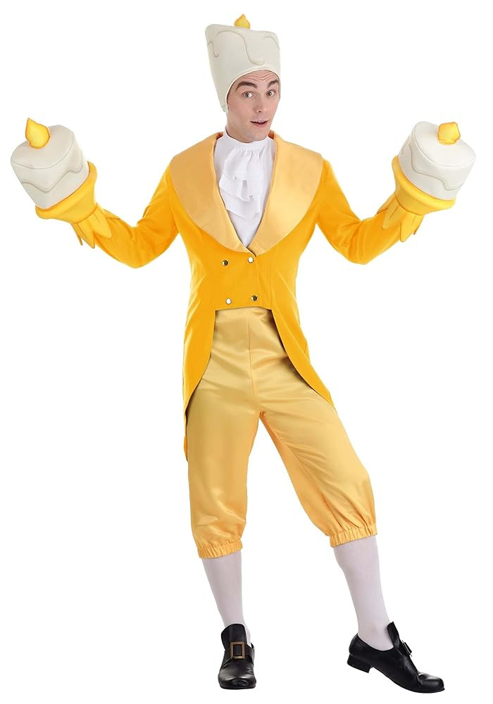 Amazon.com: Fun Costumes Disneys Beauty and the Beast Lumiere Costume for Men, Be Our Guest Candl... | Amazon (US)