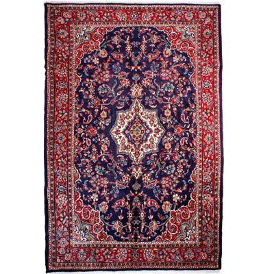 Caed One-of-a-Kind 7'9" x 12' 1970s Area Rug in Red/Blue/White | Wayfair North America