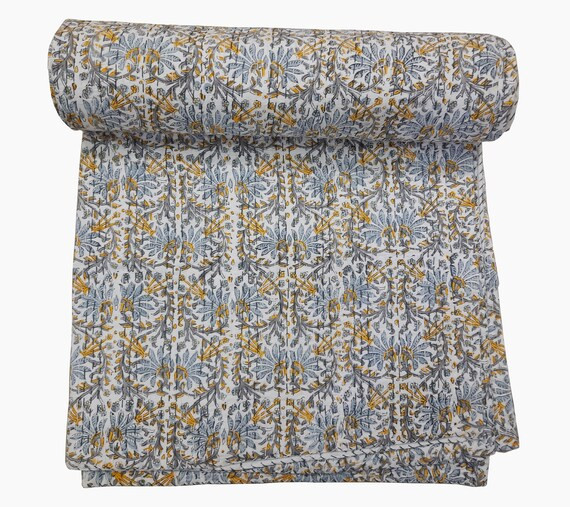 Indian Kantha Throw Indian Cotton Kantha Quilts Kantha | Etsy | Etsy (US)