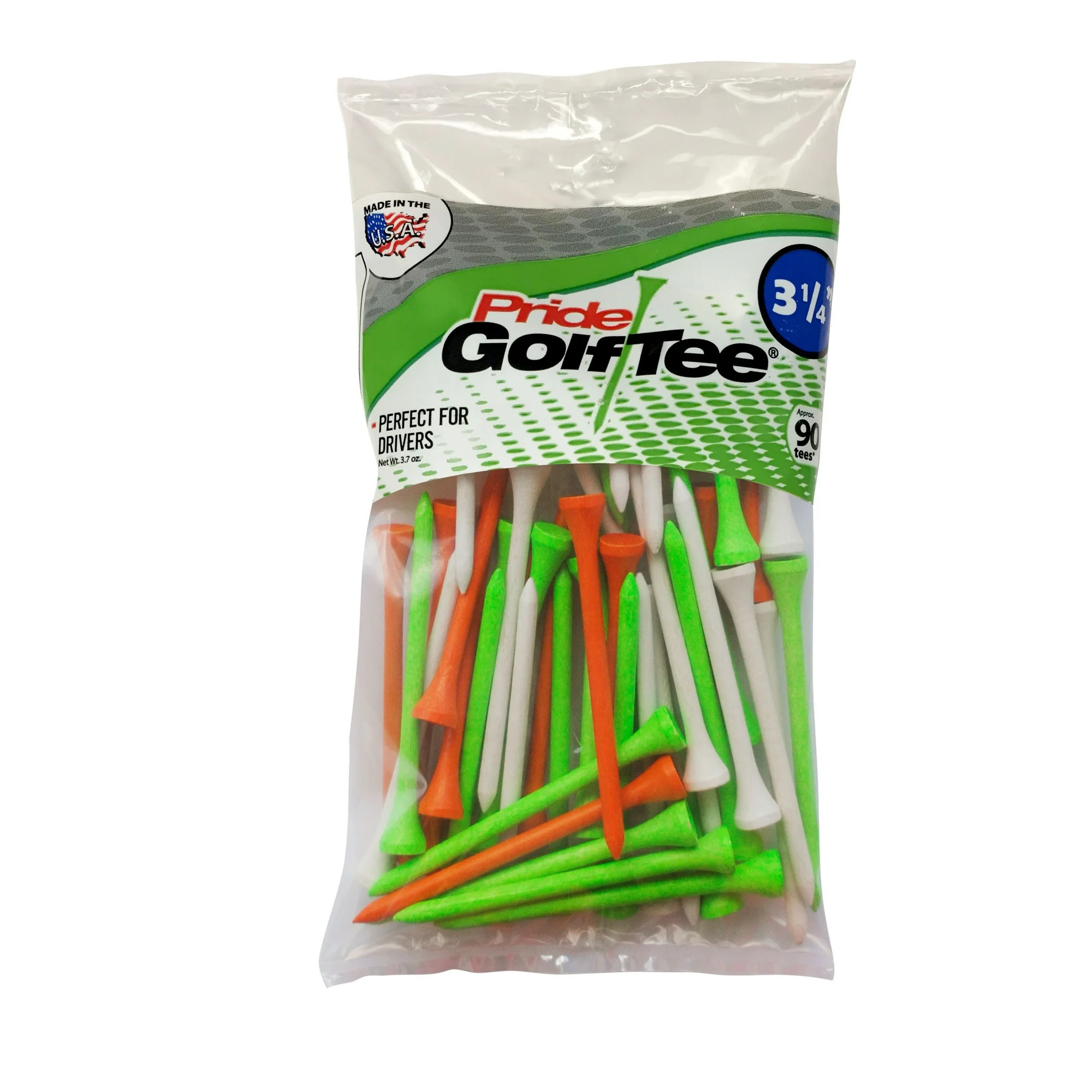 Pride Wood Golf Tee, 3-1/4 inch, Citrus Mix, 90 Count | Walmart (US)