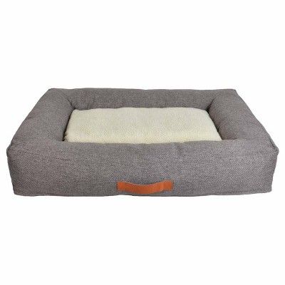 Rectangular Bolster Faux Linen Dog Bed - Boots & Barkley™ | Target