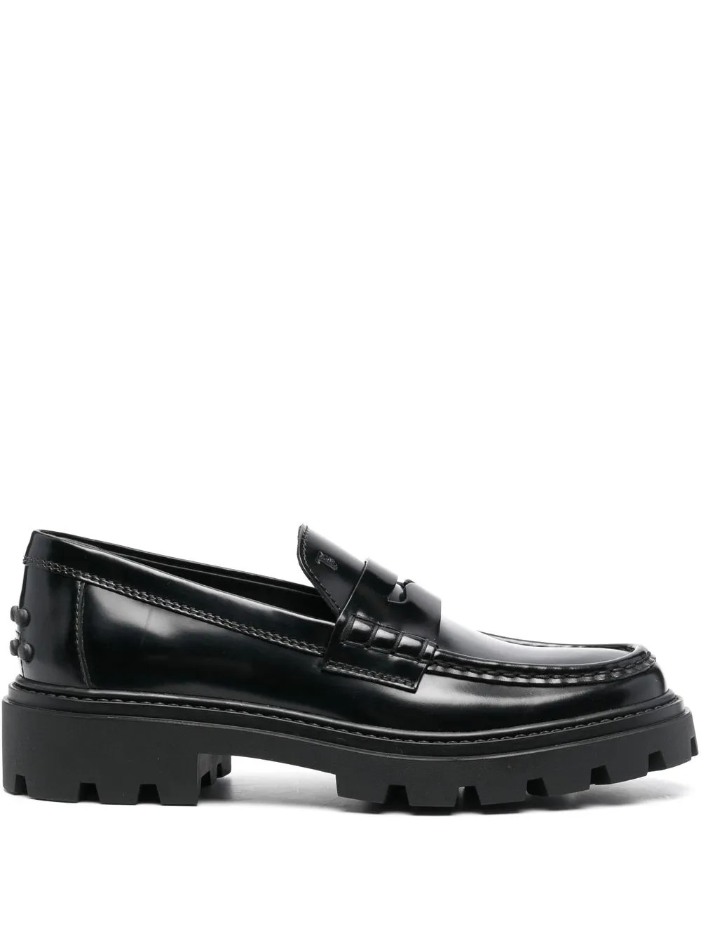 Tod's penny-slot Leather Loafers - Farfetch | Farfetch Global