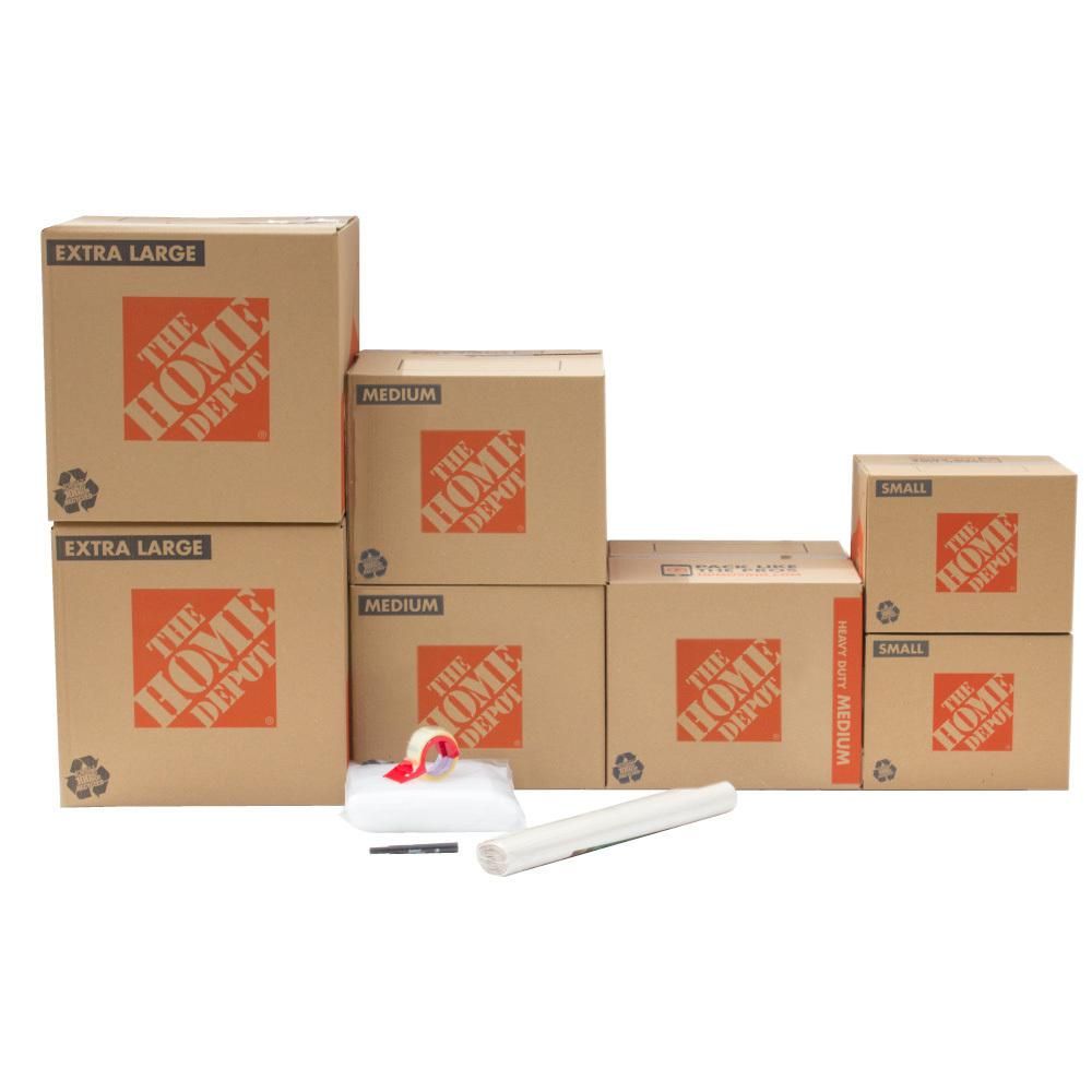 The Home Depot 7-Box Bathroom Moving Box Kit | The Home Depot