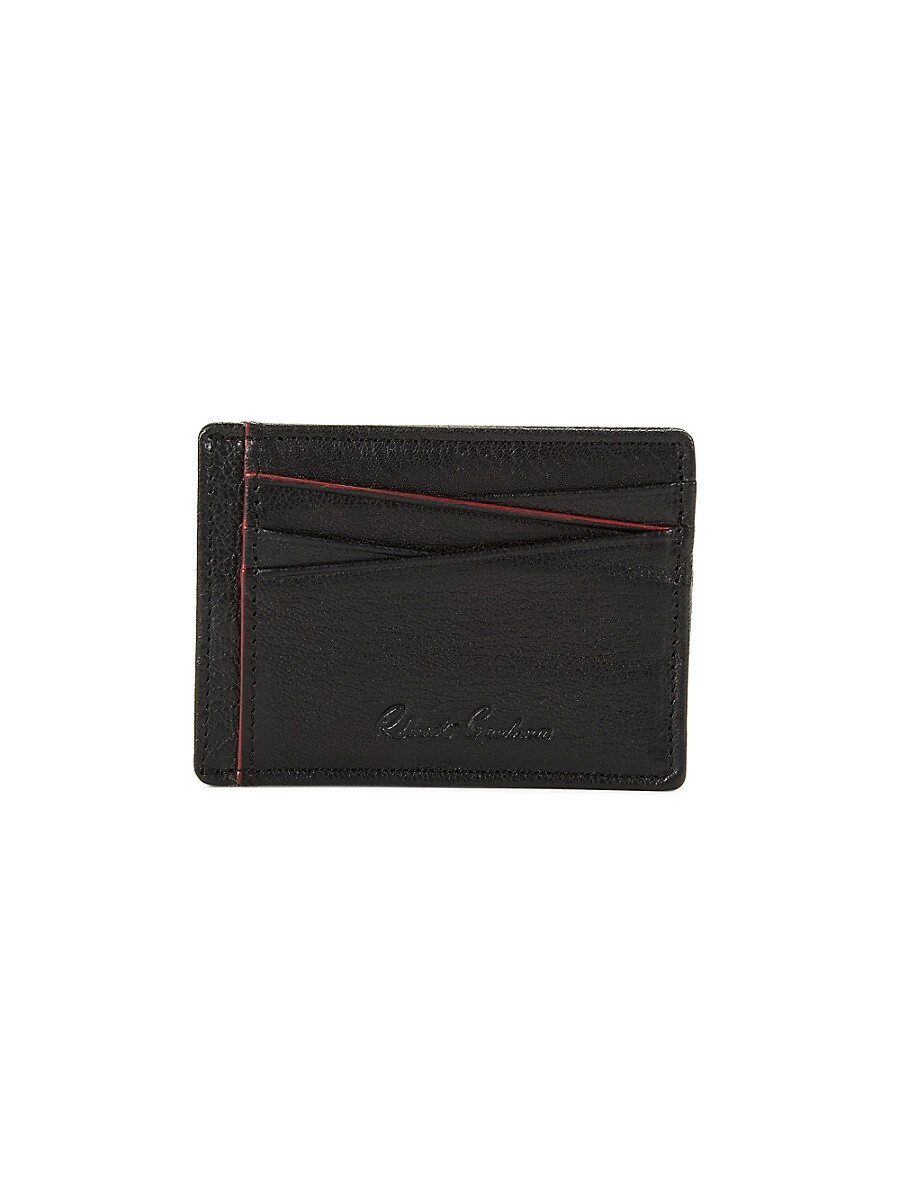 Robert Graham Men's Leather Card Holder - Black | Saks Fifth Avenue OFF 5TH
