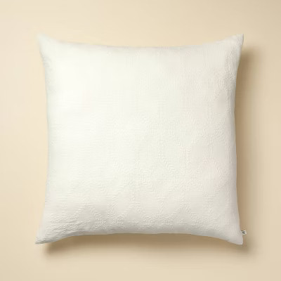 26"x26" Trellis Pattern Euro Bed Pillow - Hearth & Hand™ with Magnolia | Target