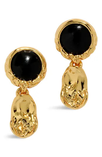 Alexis Bittar Brut Black Onyx Coin Drop Earrings in Black/Gold at Nordstrom Rack | Nordstrom Rack