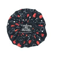 Nurse Satin Sleep Bonnet Heartbeat Print, Big Hair Protection | Etsy (US)