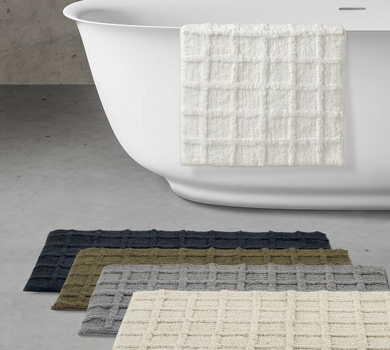 Arlette Cotton Bath Mat | Pottery Barn (US)